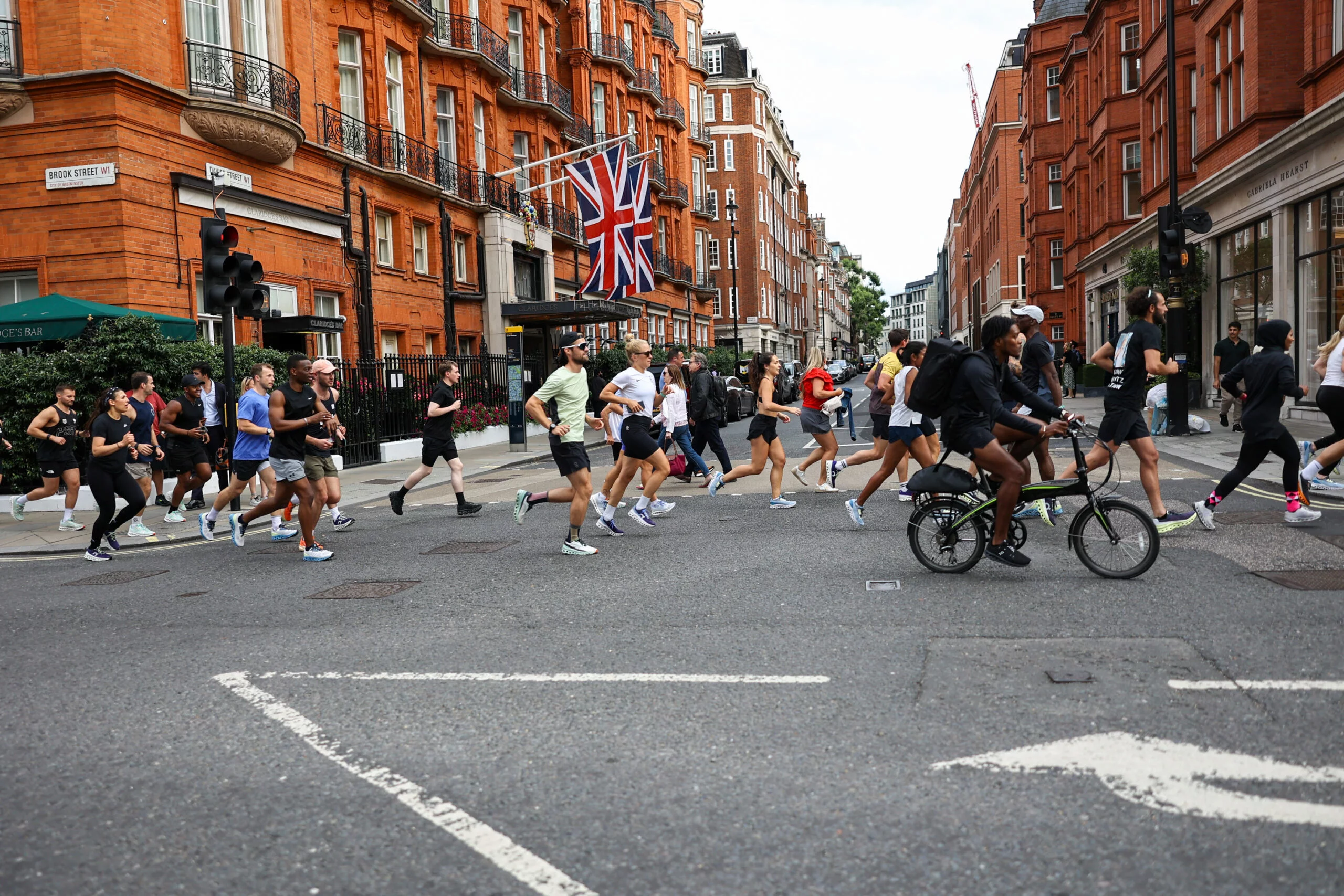 "London run club gathering for community fitness event"